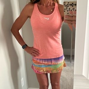 Melon Nike Tank Top With Key Hole Cut Out in Back.